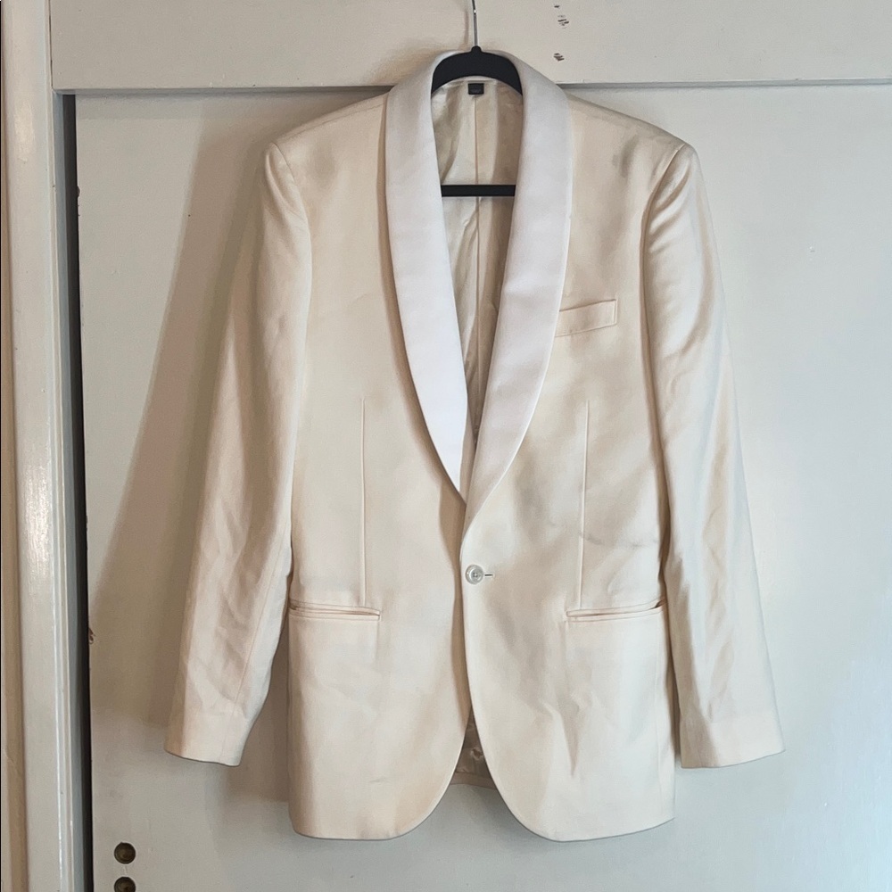 J. Crew Cream / White Tuxedo Blazer NWT 36R